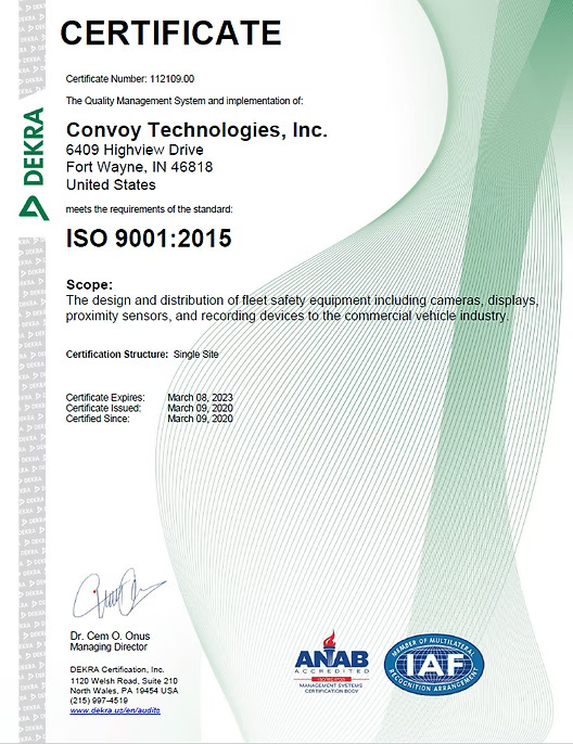 ISO 9001 Certificate