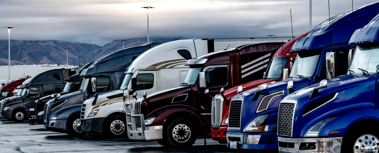 Multiple Semi-Trucks Parked