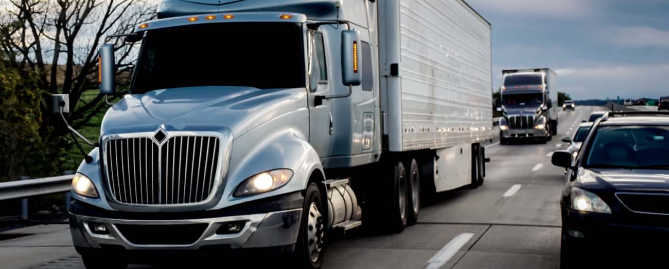 Semi-Truck on Highway Semi-Truck on Highway