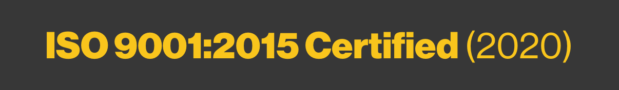 Convoy Technologies: ISO 9001:2015 Certified, 2020